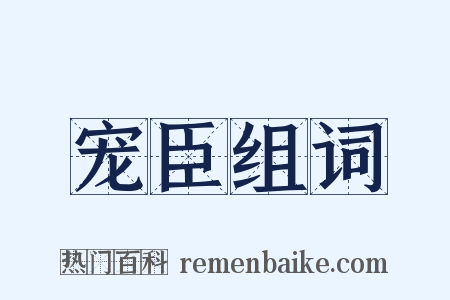 宠臣组词是什么意思的图片